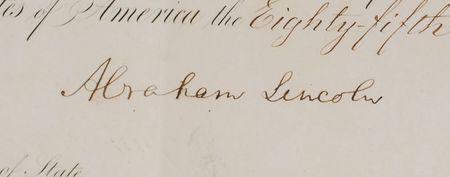Lot #34 Abraham Lincoln: Signed in the immediate aftermath of Fort Sumter, a diplomatic appointment to Russia - Image 2