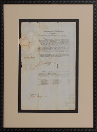 Lot #162 Samuel Adams: Sam Adams calls upon the citizenry “to give in their votes for one Representative...to represent them in the Congress of the United States of America” - Image 1