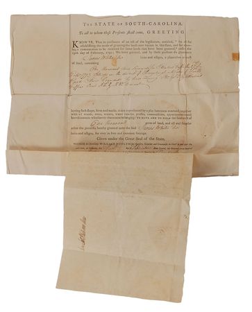 Lot #352 William Moultrie Signed Document - Image 2