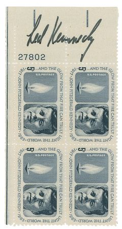 Lot #289 Robert and Ted Kennedy Stamps - Image 1