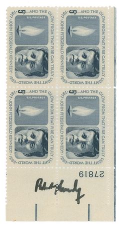 Lot #289 Robert and Ted Kennedy Stamps - Image 2