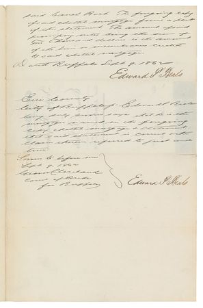 Lot #47 Grover Cleveland Signed Document - Image 3