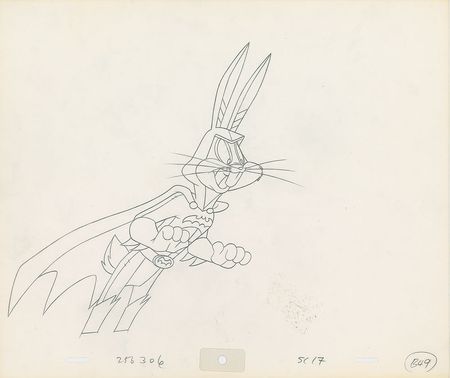 Lot #1207 Bugs Bunny and Daffy Duck production drawings from a TV Cartoon - Image 1
