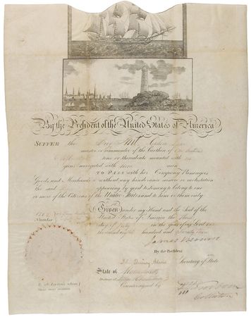 Lot #11 James Monroe and John Quincy Adams: Highly