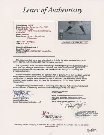 Lot #836 Babe Ruth: Iconic image of the Great Bambino - Image 2