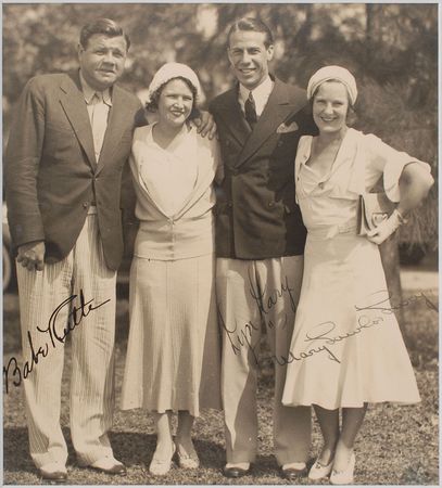 Lot #1037 Babe Ruth and Lyn Lary: Ruth, his ?Broadway? teammate, and a cast member of No, No, Nanette - Image 1