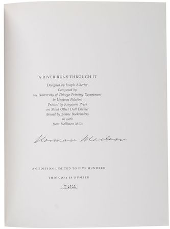 Lot #543 Norman Maclean Book - Image 1