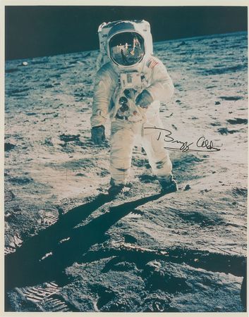 Lot #479 Buzz Aldrin Signed Photographs - Image 1