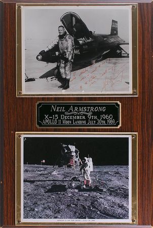 Lot #454 Neil Armstrong Signed Photograph - Image 1