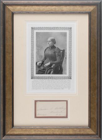 Lot #336 Susan B. Anthony and Lucy Stone Signatures - Image 1