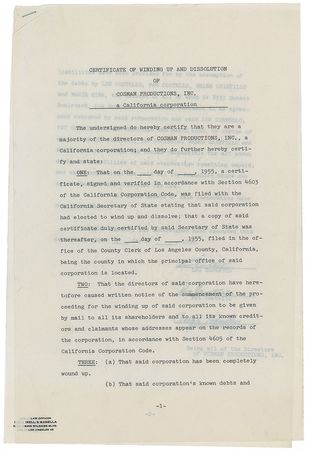 Lot #778 Lou Costello - Image 2