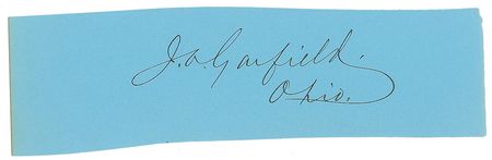 Lot #46 James A. Garfield Signature