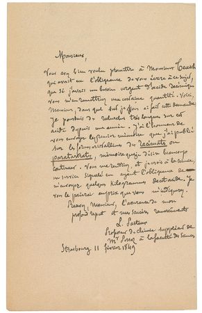 Lot #289 Louis Pasteur: The 26-year-old chemist requests further crystal samples - Image 1