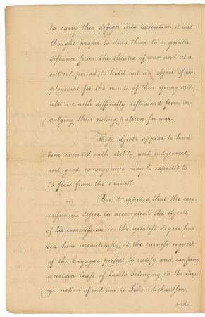 Lot #230 Henry Knox: Disavowing a greedy 1791 land deal made at a ?council held with the five nations of indians? - Image 2