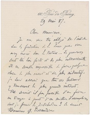 Lot #495 Gustave Eiffel: Four months into the construction of the Eiffel tower: 