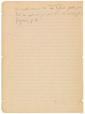 Lot #93 John F. Kennedy: Amazing manuscript related to Why England Slept: “The persecution of the Jews aroused more animosity than the march at the Rhineland” - Image 9