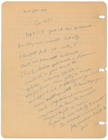 Lot #93 John F. Kennedy: Amazing manuscript related to Why England Slept: “The persecution of the Jews aroused more animosity than the march at the Rhineland” - Image 11