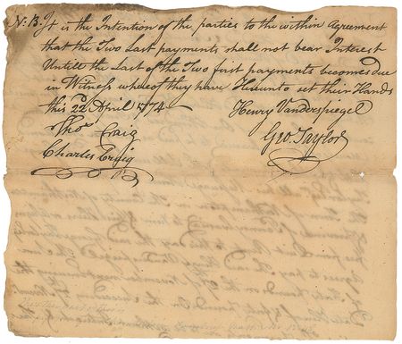 Lot #191 Pennsylvania: George Taylor: The supremely rare Pennsylvania signer - Image 2