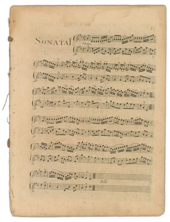 Lot #198 South Carolina: Arthur Middleton: German flute sheet music from the exceptionally rare signer - Image 2
