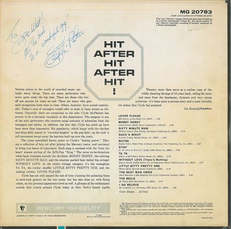 Lot #659 Clyde McPhatter Album - Image 1