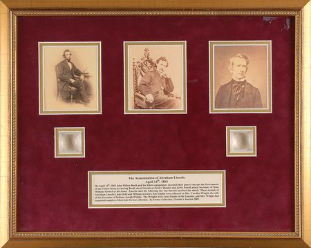 Lot #115 Abraham Lincoln and William H. Seward Hair - Image 1