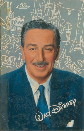 Lot #514 Walt Disney: Vintage postcard ?signed by Walt at Disneyland, the very first week Disneyland opened, July of 1955? - Image 2