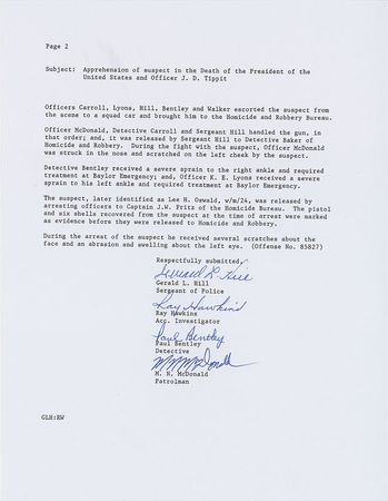 Lot #363 Kennedy Assassination Souvenir Typescript - Image 1