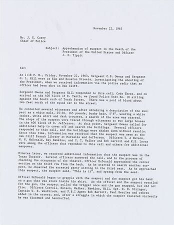 Lot #363 Kennedy Assassination Souvenir Typescript - Image 3