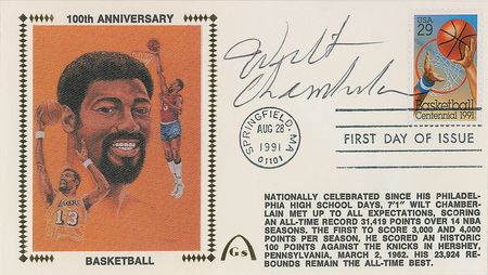 Lot #844 Wilt Chamberlain and Bill Russell First Day Covers - Image 1