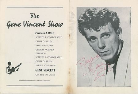 Lot #705 Gene Vincent Program - Image 1