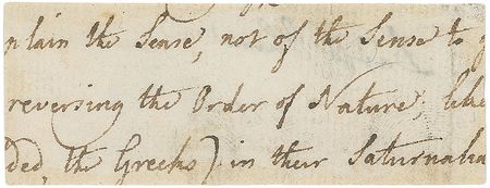 Lot #294 David Hume: Exceedingly rare David Hume signature clipped from a letter on “reversing the Order of Nature” - Image 2