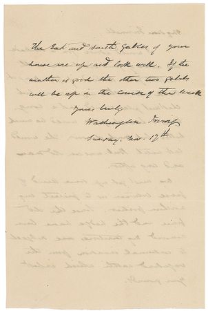 Lot #567 Washington Irving Handwritten Letter Signed - Image 2