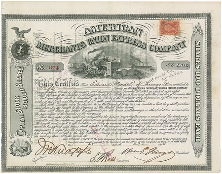 Lot #348 William Fargo Signed Document - Image 1