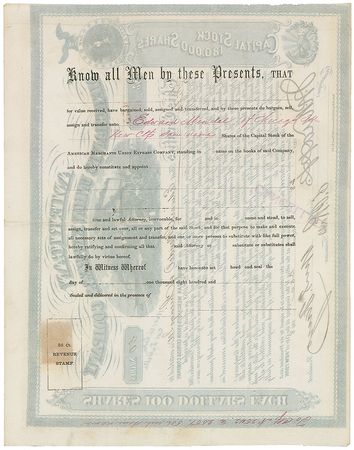 Lot #348 William Fargo Signed Document - Image 2