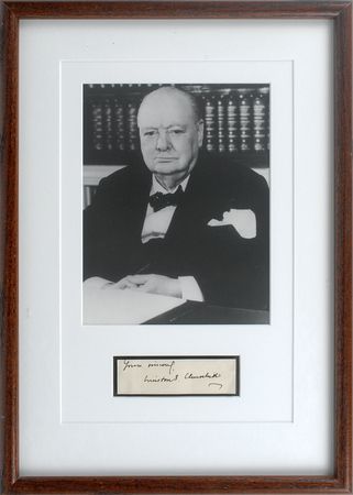 Lot #304 Winston Churchill Signature - Image 1