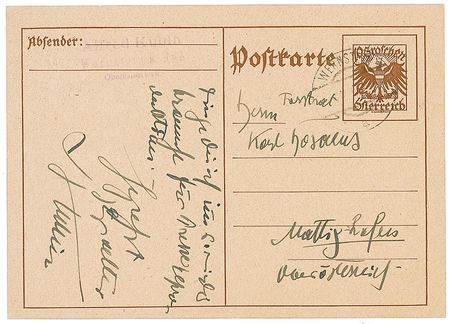 Lot #502 Alfred Kubin Postcard - Image 2