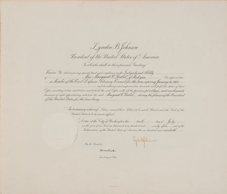 Lot #103 Lyndon B. Johnson Signed Document - Image 1