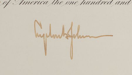 Lot #103 Lyndon B. Johnson Signed Document - Image 2