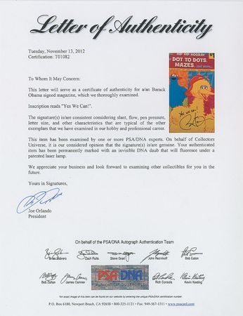 Lot #113 Barack Obama: Sesame Street Big Bird book signed during the 2012 campaign - Image 2