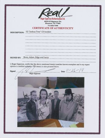 Lot #647 U2 CD Insert - Image 2