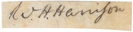 Lot #20 William Henry Harrison: Bold signature of