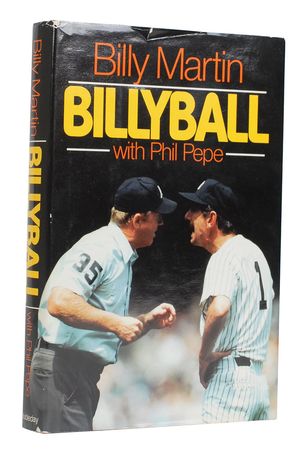 Lot #860 Billy Martin Baseball and Book - Image 1