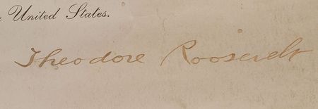 Lot #55 Theodore Roosevelt Signed Document - Image 2