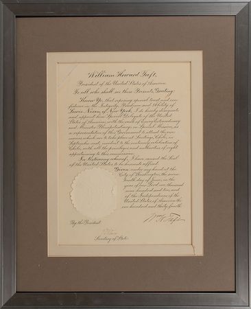 Lot #59 William H. Taft Signed Document