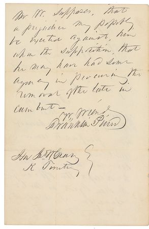 Lot #33 Franklin Pierce: Presidential intervention for an 1856 Indian agent - Image 2