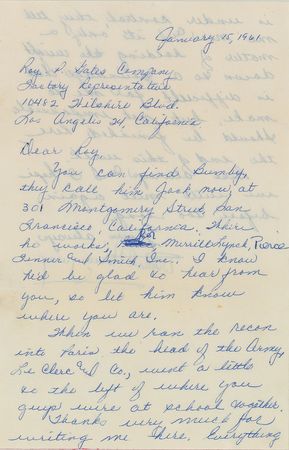 Lot #536 Ernest Hemingway: Scarce late-in-life Hemingway letter - Image 1