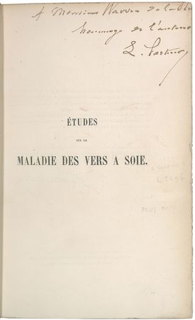 Lot #291 Louis Pasteur: Excellent presentation copy of Pasteurâ??s silkworm studies - Image 2