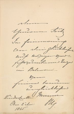 Lot #326 Queen Victoria: Charming presentation from Queen Victoria to her son-in-law, the German emperor - Image 2