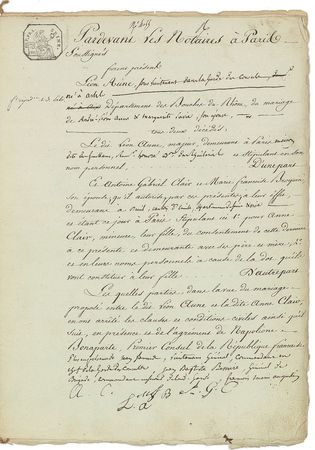 Lot #314 Napoleon: Boldly signed 1801 Bonaparte in combination with his elite guard - Image 1