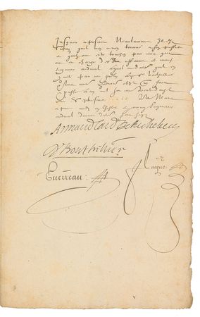 Lot #315 Cardinal Richelieu Signed Document - Image 3